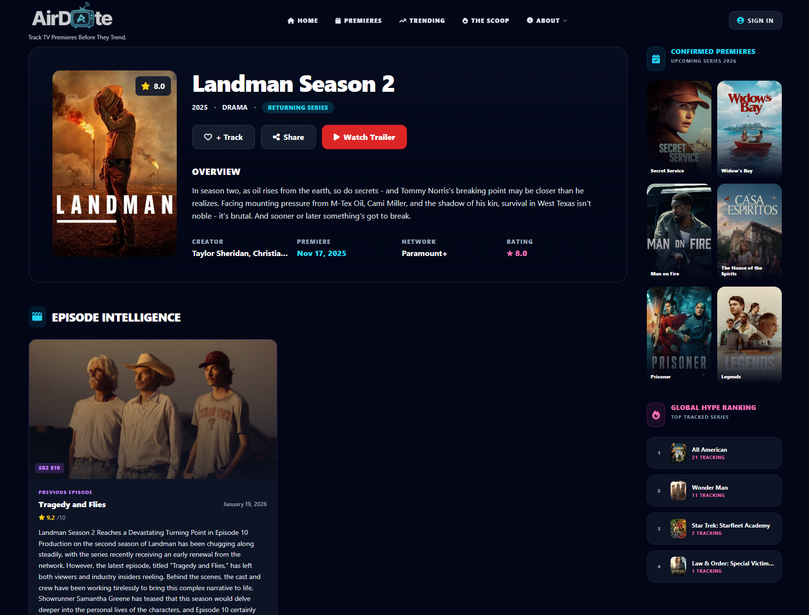 AirDate Intelligence Hub